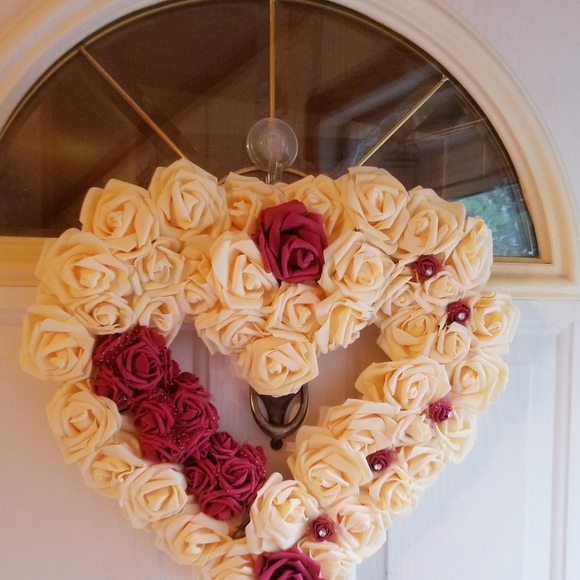 Rose Wreath Handmade CYSTIC FIBROSIS - Picture 2 of 4